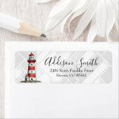 Nautisch thema Light House Retour-adreslabels Etiket (Insitu)