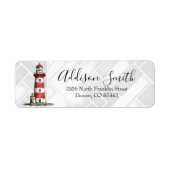 Nautisch thema Light House Retour-adreslabels Etiket (Voorkant)