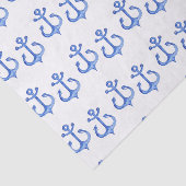 Nautisch thema | marineblauw ankers tissuepapier (Detail)