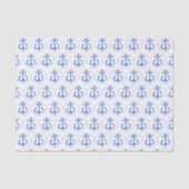 Nautisch thema | marineblauw ankers tissuepapier (Voorkant)