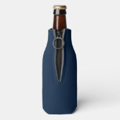Nautisch thema Marineblauw Flesjeskoeler (Fles Achterkant)