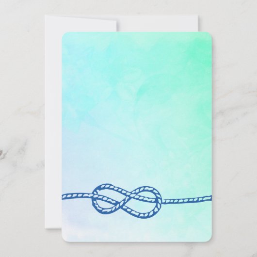 Nautisch thema met anker verjaardagsuitnodiging kaart (Achterkant)