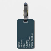 Nautisch thema ontwerp met oceaanlandschap bagagelabel (Achterkant verticaal)