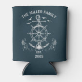 Nautisch thema ontwerp met oceaanlandschap blikjeskoeler (Voorkant)