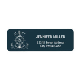 Nautisch thema ontwerp met oceaanlandschap etiket