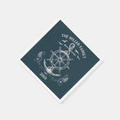 Nautisch thema ontwerp met oceaanlandschap servet (Hoek)