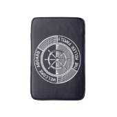 Nautisch thema ontwerp met zeilwiel badmat (Voorkant Verticaal)