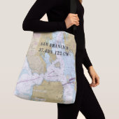 nautisch thema op de breedtegraad van San Francisc Crossbody Tas (Dichtbij)