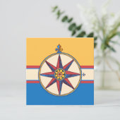 Nautisch Thema Pensioen Partij Kompas Roos Kaart (Staand voorkant)