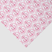 Nautisch thema | roze ankers tissuepapier (Detail)