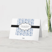 Nautisch thema Scheept Anchor Blue en White Bedankkaart (Achterkant)