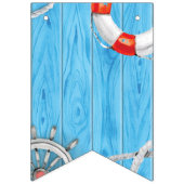 Nautisch thema. Scheepwiel, helling en schuifwiel Vlaggetjes (Eerste vlag)