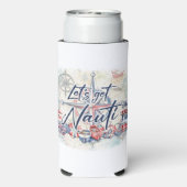 Nautisch thema seltzer blikjeskoeler (Seltzer Achterkant)