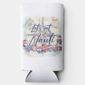 Nautisch thema seltzer blikjeskoeler (Voorkant)