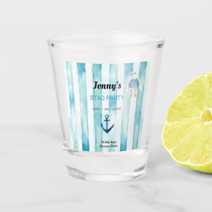 Nautisch thema Stag Bachelor Party Shot Glas