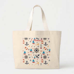 Nautisch thema Thunder_Cove Grote Tote Bag