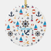 Nautisch thema Thunder_Cove Keramisch Ornament (Voorkant)