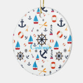 Nautisch thema Thunder_Cove Keramisch Ornament (Links)