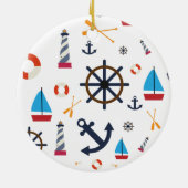 Nautisch thema Thunder_Cove Keramisch Ornament (Achterkant)