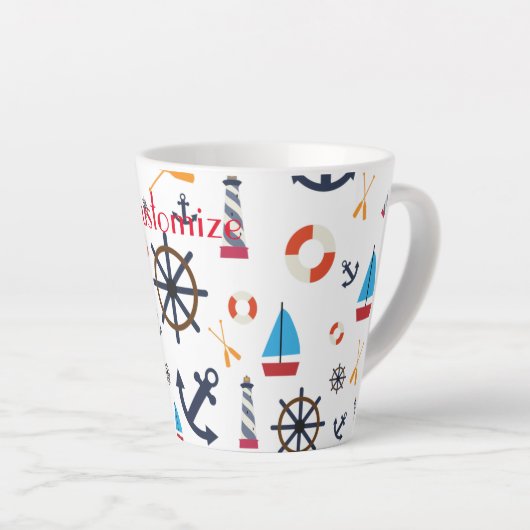 Nautisch thema Thunder_Cove Latte Mok (Rechterhoek)