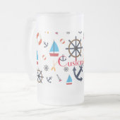 Nautisch thema Thunder_Cove Matglas Bierpul (Voorkant links)