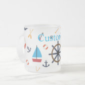 Nautisch thema Thunder_Cove Matglas Koffiemok (Voorkant links)