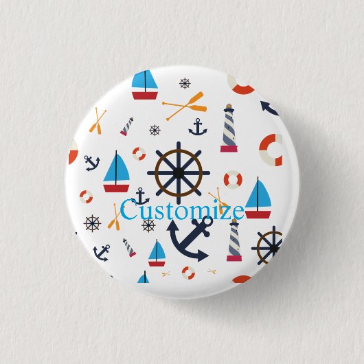 Nautisch thema Thunder_Cove Ronde Button 3,2 Cm (Voorkant)