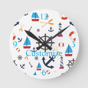 Nautisch thema Thunder_Cove Ronde Klok