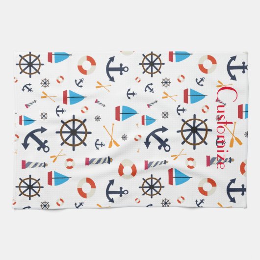 Nautisch thema Thunder_Cove Theedoek (Horizontaal)