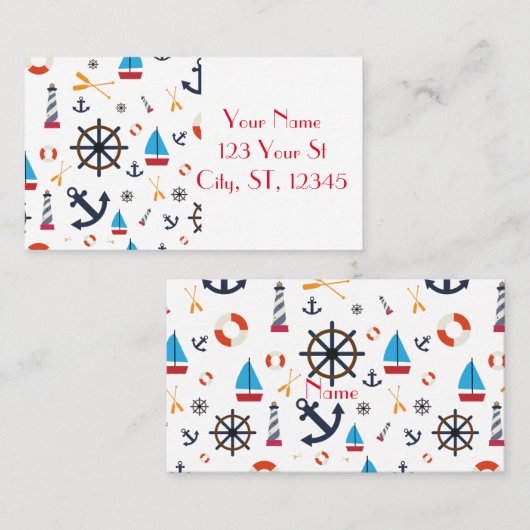 Nautisch thema Thunder_Cove Visitekaartje (Voorkant / Achterkant)