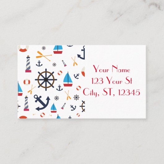 Nautisch thema Thunder_Cove Visitekaartje (Voorkant)