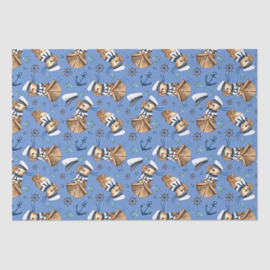 Nautisch thema tissuepapier (Voorkant)