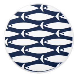 Nautisch thema van de kustvis keramische knop