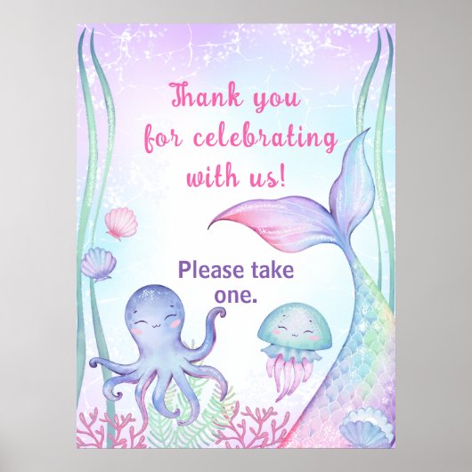 Nautisch thema verjaardagsfeest Poster. Poster (Voorkant)