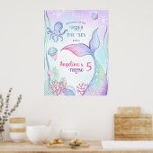 Nautisch thema verjaardagsfeest Poster. Poster (Keuken)