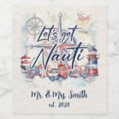 Nautisch thema wijn etiket (Enkel label)