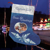 Nautisch-thema Zeeen en Groeten Kleine Kerstsok