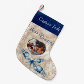 Nautisch-thema Zeeen en Groeten Kleine Kerstsok (Voorkant (Hangend))