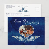 Nautisch-thema Zeeen en Groeten Vakantie Briefkaar Briefkaart (Voorkant / Achterkant)