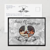 Nautisch-thema Zeeen & Groeten Vakantie Briefkaart (Voorkant / Achterkant)