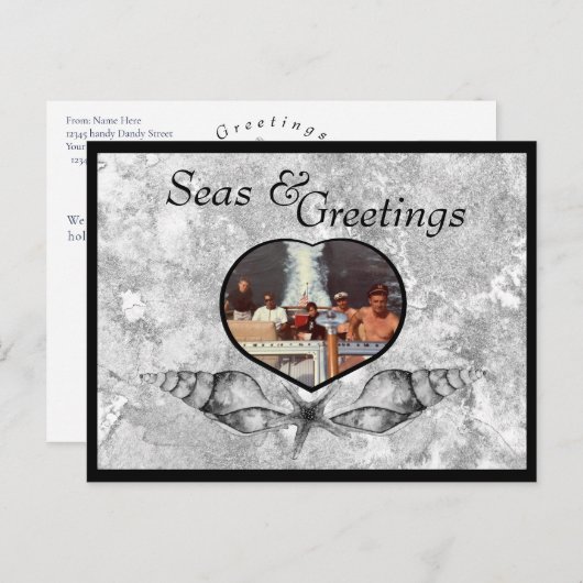 Nautisch-thema Zeeen & Groeten Vakantie Briefkaart (Voorkant / Achterkant)
