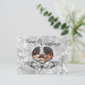 Nautisch-thema Zeeen & Groeten Vakantie Briefkaart (Staand voorkant)