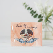 Nautisch-thema Zeeen & Groeten Vakantie Briefkaart (Staand voorkant)