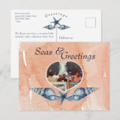 Nautisch-thema Zeeen & Groeten Vakantie Briefkaart (Voorkant / Achterkant)