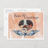 Nautisch-thema Zeeen & Groeten Vakantie Briefkaart (Voorkant / Achterkant)