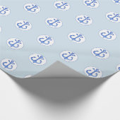 Nautisch thema | Zeevarend blauw Ankerpapier Cadeaupapier (Hoek)