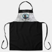 Nautisch-thema Zwart Grijs Foto Shell Waterverf Schort (Voorkant)
