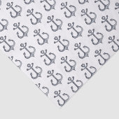 Nautisch thema | Zwart-witankers Tissuepapier (Detail)