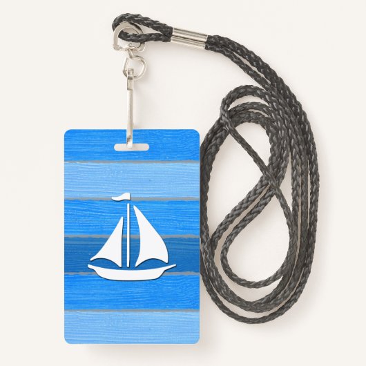 Nautisch thematisch ontwerp badge (Voorkant met draagriem)