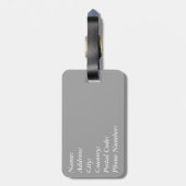 Nautisch thematisch ontwerp bagagelabel (Achterkant verticaal)